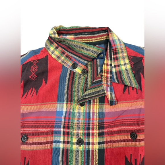 Polo Ralph Lauren Red Aztec Beacon Southwestern Button Down Size XL - Picture 3 of 8